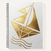 Gold Foil Sailboat Notitieboek (Voorkant)