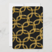 Gold Foil Scribble Circle Chic Wedding Invitations Kaart (Achterkant)