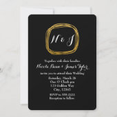 Gold Foil Scribble Circle Chic Wedding Invitations Kaart (Voorkant)