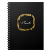 Gold Foil Scribble Circle Moderne Notitieboek Jour (Voorkant)