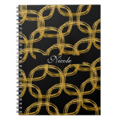 Gold Foil Scribble Circle Moderne Notitieboek Jour (Voorkant)