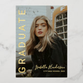 Gold Foil Script 2 Aankondiging van Afstuderen Fot (Voorkant)