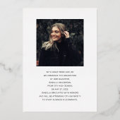 Gold Foil Script 2 Aankondiging van Afstuderen Fot (Achterkant)