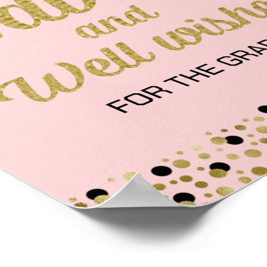 Gold Foil Script Advice and Well wil Afstudeerder  Poster (Hoek)