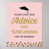 Gold Foil Script Advice and Well wil Afstudeerder  Poster (Voorkant)