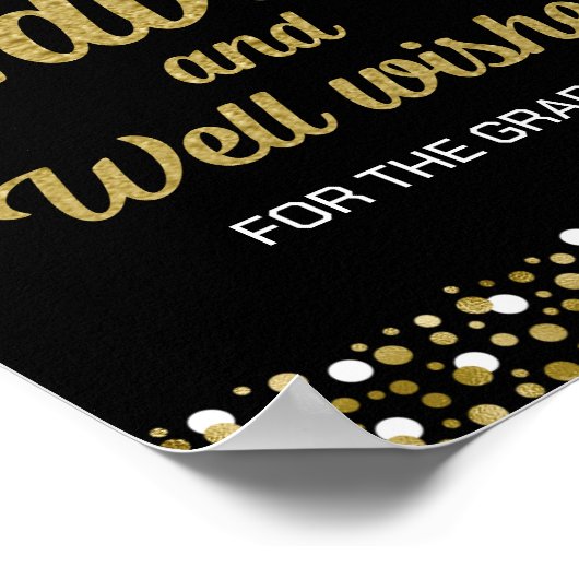 Gold Foil Script Advice and Well wil Afstudeerder Poster (Hoek)