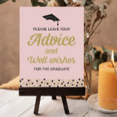 Gold Foil Script Advice and Well wil Afstudeerder  Poster