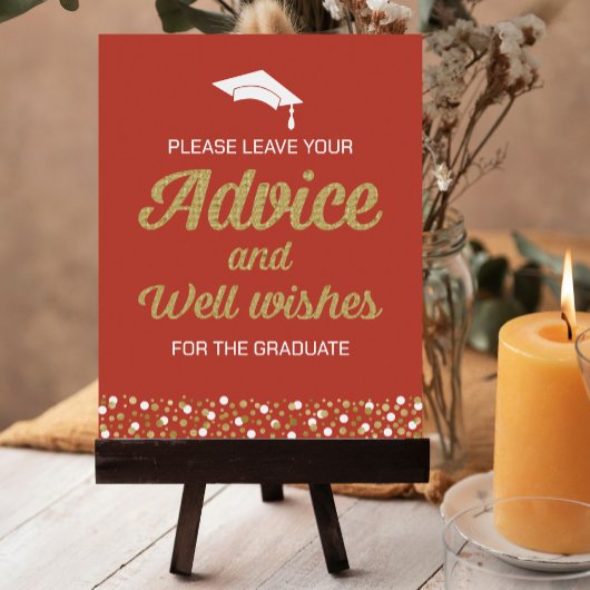Gold Foil Script Advice and Well wil Afstudeerder  Poster