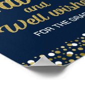 Gold Foil Script Advice and Well wil Afstudeerder  Poster (Hoek)