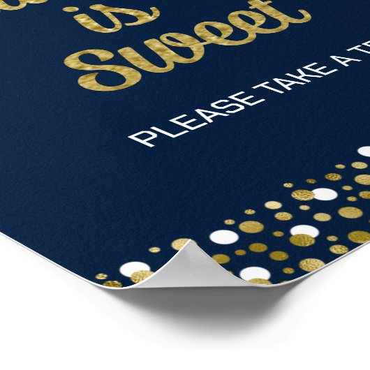 Gold Foil Script-Afstuderen is Sweet Afstudeerder  Poster (Hoek)