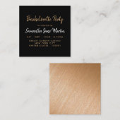 Gold Foil & Script Bachelorette Party Ticket (Voorkant / Achterkant)