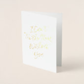 Gold Foil Script Bridesmaid Request Folie Kaarten (Voorkant)