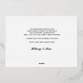 Gold foil script bruiloft dank je creditcard folie uitnodiging (Achterkant)