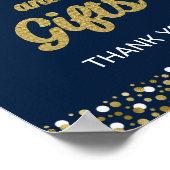 Gold Foil Script Confetti Kaarten en cadeaubonAfst Poster (Hoek)