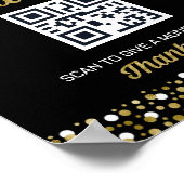 Gold Foil Script Confetti Tip: Afstuderen teken Poster (Hoek)