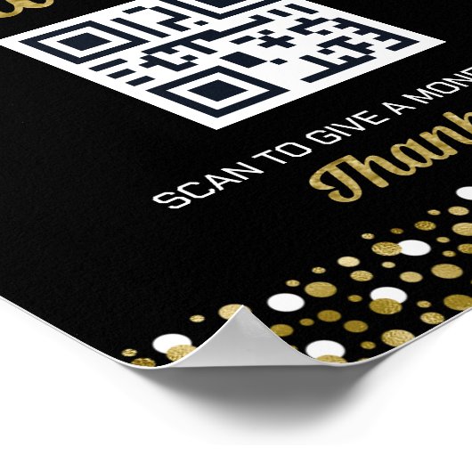 Gold Foil Script Confetti Tip: Afstuderen teken Poster (Hoek)