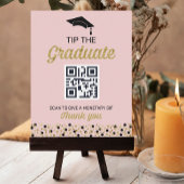 Gold Foil Script Confetti Tip: Afstuderen teken Poster