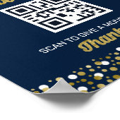 Gold Foil Script Confetti Tip: Afstuderen teken Poster (Hoek)