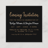 Gold Foil & Script Evening Event Ticket Invitation (Voorkant)