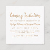 Gold Foil & Script Evening Event Ticket Invitation (Voorkant)