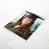 Gold Foil Script Foto Afstuderen kondiging Folie Uitnodiging (Gedraaid)