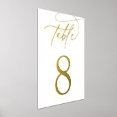 Gold Foil Script Framable Table Number Folie Afdrukken (Laagn)
