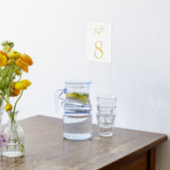 Gold Foil Script Framable Table Number Folie Afdrukken (Laag (Keuken))