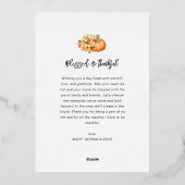 Gold foil script happy thanksgiving fotokaart folie feestdagenkaart (Achterkant)
