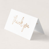 Gold Foil Script Logo Business - Hartelijk dank -  Visitekaartje (Voorkant)