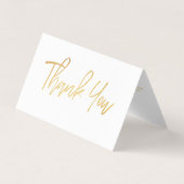 Gold Foil Script Logo Business - Hartelijk dank -  Visitekaartje (Voorkant)
