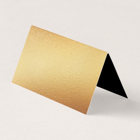 Gold Foil Script Logo Business - Hartelijk dank -  Visitekaartje (Achterkant)