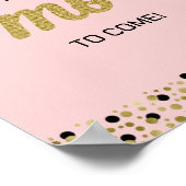 Gold Foil Script S. more Confetti Pink Afstudeerde Poster (Hoek)