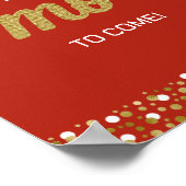 Gold Foil Script S'more Confetti Rood Afstudeerder Poster (Hoek)