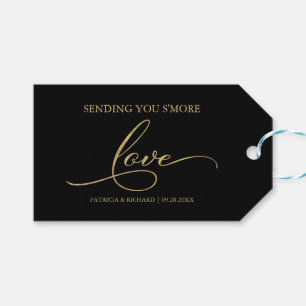 Gold Foil Script S'more Liefde Favor Tags Cadeaulabel
