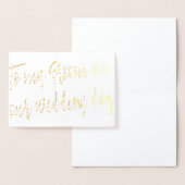 Gold Foil Script voor mijn bruidegom op onze trouw Folie Kaarten (Display)