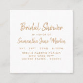 Gold Foil & Script Vrijgezellenfeest Ticket Invita (Voorkant)