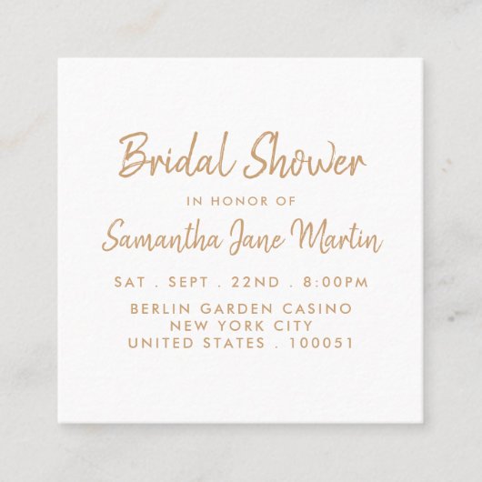 Gold Foil & Script Vrijgezellenfeest Ticket Invita (Voorkant)