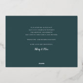 Gold Foil Script Weduwfoto Hartelijk dank Folie Uitnodiging (Achterkant)