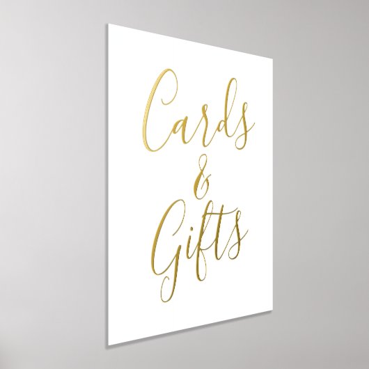 Gold Foil Script Weduwkaarten en cadeaubonborden Folie Afdrukken (Laagn)
