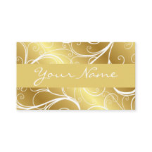 Gold Foil Scroll Elegant Visitekaartje