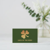 Gold Foil Shamrock, Irish Baby shower Ticket Informatiekaartje (Staand voorkant)