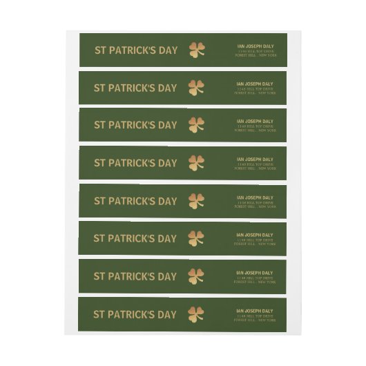 Gold Foil Shamrock, St Patrick's Day (Vel)