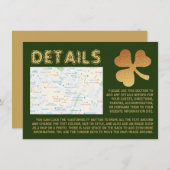 Gold Foil Shamrock, St Patrick's Day Detail Kaart (Voorkant / Achterkant)