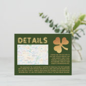 Gold Foil Shamrock, St Patrick's Day Detail Kaart (Staand voorkant)