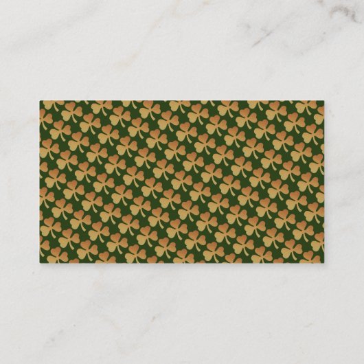 Gold Foil Shamrock, St Patrick's Day Drink Ticket (Achterkant)