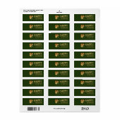 Gold Foil Shamrock, St Patrick's Day Etiket (Full Sheet)