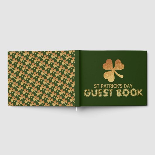 Gold Foil Shamrock, St Patrick's Day Gastenboek (Volledig)