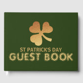 Gold Foil Shamrock, St Patrick's Day Gastenboek (Voorkant)