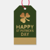 Gold Foil Shamrock, St Patrick's Day Party Cadeaulabel (Voorkant)