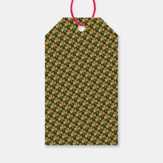 Gold Foil Shamrock, St Patrick's Day Party Cadeaulabel (Achterkant)